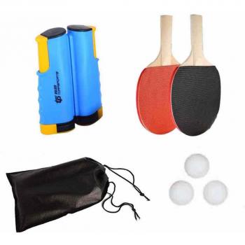 Filet de Tennis de Table avec Poteaux et Balles Inclus