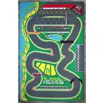 Tapis TAPITOM® : Parcours de Voitures de Course 130 x 200 cm