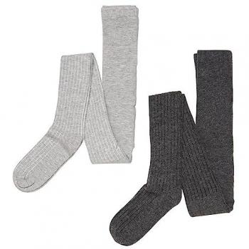 Minymo Collant in Lana Grigio Melange 2 pezzi
