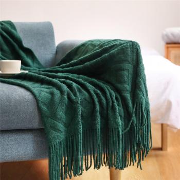 Battilo Elegante Samt Decke mit Quasten