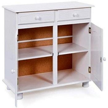 Commode LOVI Blanc en bois massif