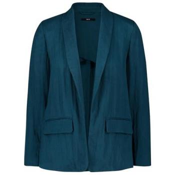 Zero Damen Blazer mit offener Vorderseite und Schalkragen aus Lyocell-Mix in Lagune, Größe 40