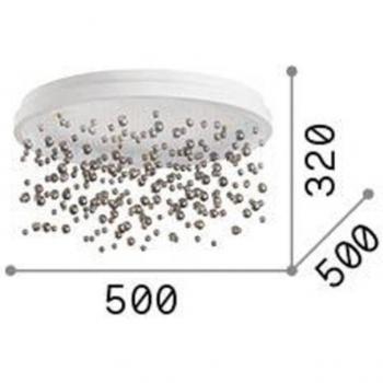 Ideal Lux Armony Wandleuchte und Deckenleuchte, Ø 500 mm, weiß