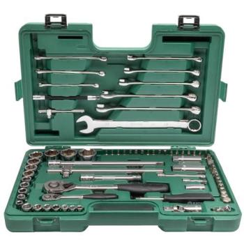 SATA 76‑teiliges 1/4 + 1/2 Ringmaul‑ und Stecknuss‑Set