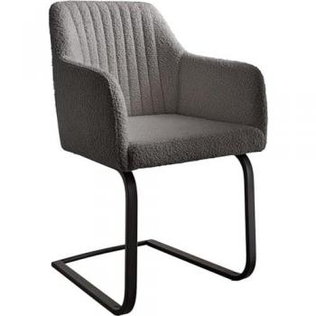 Cantilever Greg-Flex bouclé grau cantilever plat schwarz