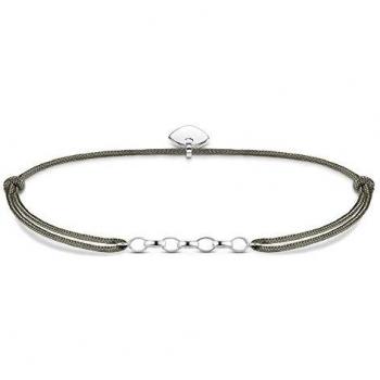 Thomas Sabo „Little Secret“ Damen‑Armreif – 925 Sterlingsilber, grau, Länge L20v – Modell LS047‑173‑5