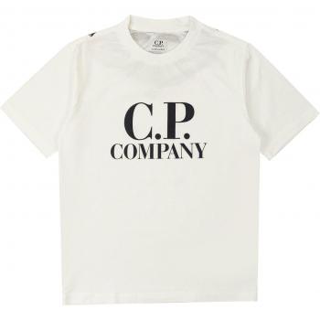 T-shirt C.P. Company con logo nero per bambino