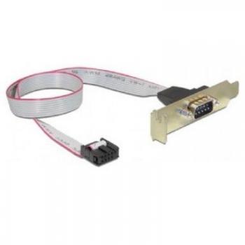 Gembird CC-DB9ML-01 adaptador de cable IDC 10pin DB9 Serial Negro, Gris, Plata