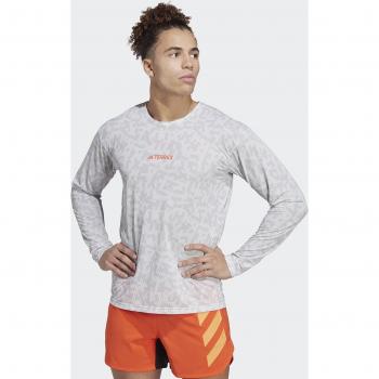 Camiseta Trail Running Terrex Manga Larga Blanca (XL)