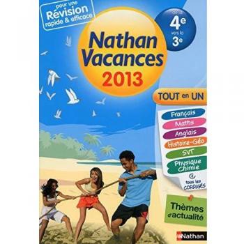 Nathan vacances tout en un de la 4e vers la 3e