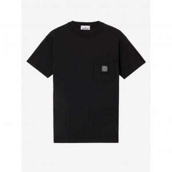 T-shirt noir en coton bio Stone Island