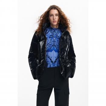 Piumino con cappuccio Desigual Flam Nera Regular Fit XS Donna