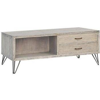 Mesa Central Moycor Múria en Madera Mindi Blanco, 115 cm Ancho