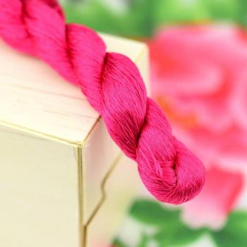 Hilo de bordar de seda rosa 8 colores degradados serie roja