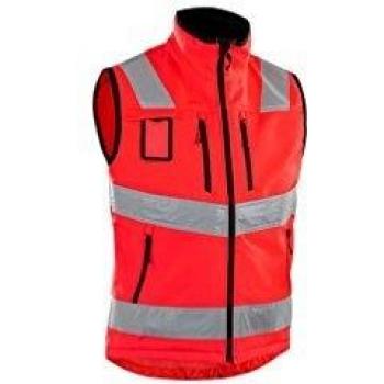High-Visibility SoftShell Vest Rosso Fluorescente S