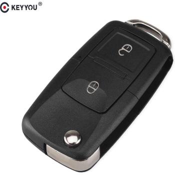 Télécommande KEYYOU 2 boutons – clé pliable pour VW MK4 (Bora, Golf, Passat, Polo, Touran)