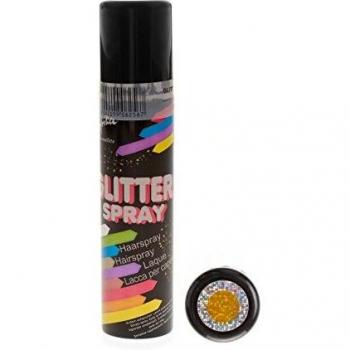 Goldener Glitter Spray für Haare