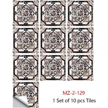 10pcs Marble Waterjet Parquet Peel & Stick Art Tiles
