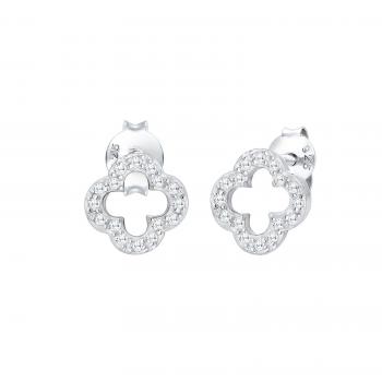 Elli Zirkonia‑Ohrstecker „Blätter des Glücks“ – 925 Sterling Silber
