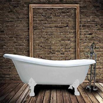 ROGIER&MOTHES Weiße Gusseisen Badewanne LIVINGSTON
