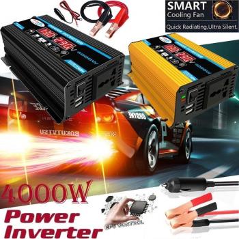 SonnenSpitze 4000 W DC‑AC Konverter Dual‑USB, Anzeige, Outdoor‑Use