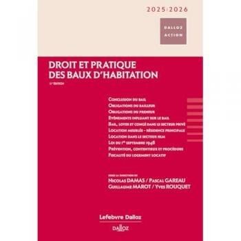 Droit et pratique des baux d'habitation 2025/2026. 11e éd.