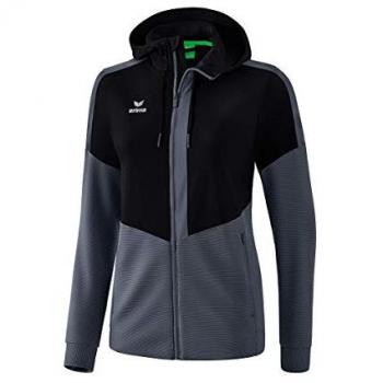 Erima Trainingsjacke Damen Kapuze Schwarz 36