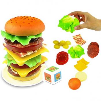 Comida ensamblada de hamburguesa
