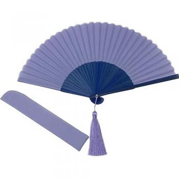 Dual-Fan Handheld Shade – Shoroku x Nishikawa Shoten Purple Navy Bag Design