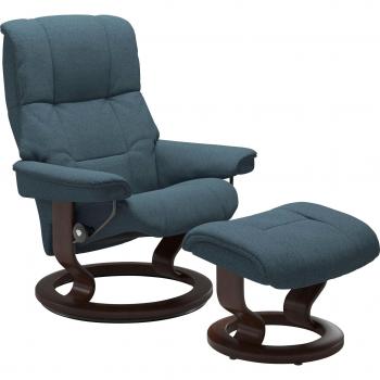 Stressless® Mayfair Relaxsessel mit Hocker, Classic Base, braunes Gestell