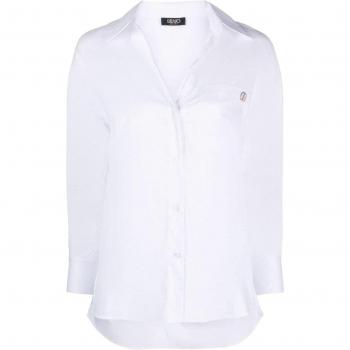 Camicia Bianca Liu Jo da Donna in Popeline Stretch