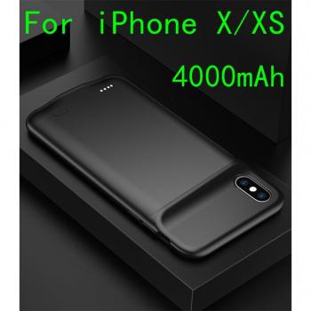 6500mAh Slim Silicone Backup Charger Case for iPhone XS Max XR X