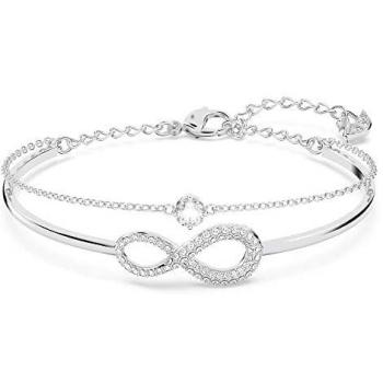 Pulsera Swa Infinity con Baño de Rodio y Cristales Blancos