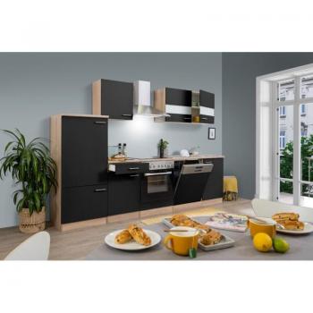 Sistema Cucina Rovere Nero Merle 280 cm