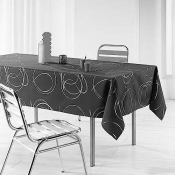 Nappe Polyester Bulli Métallisé – Gris 150 × 300 cm