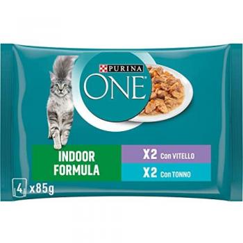 Purina One Indoor Filettini in Salsa per Gatti Adulti Multipack 4x85g
