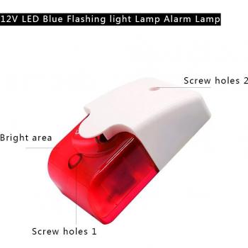 Sirena de seguridad LED 24V con luz estroboscópica