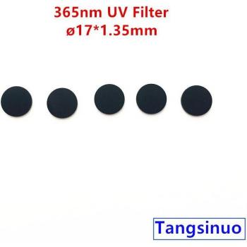 Filtro UV cristalino 5 piezas, 17x1.35mm, compatible con linterna 365nm
