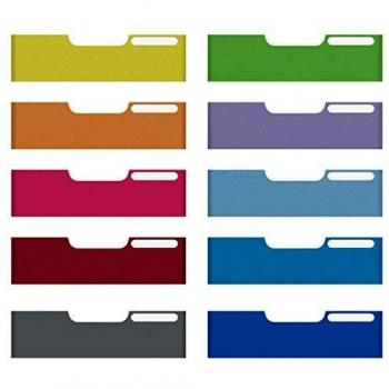 Set 10 frontalini colorati per cassetti 8,2cm modulo A4 multiform