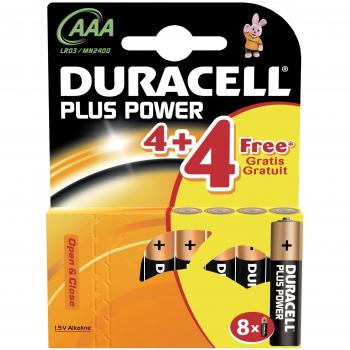 Duracell Plus Power AAA Batteries 8 Pack