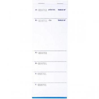 Brasserie Feuilles Autocopiants Numérotés X50 Format 9,6 × 26 cm