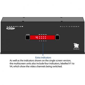 KVM Switch Adder Pro MultiScreen 4 USB Nero