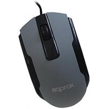 Approx ratón óptico 1000 DPI gris