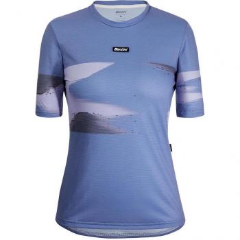 Maillot de Cyclisme Santini Watt Femme Turquoise