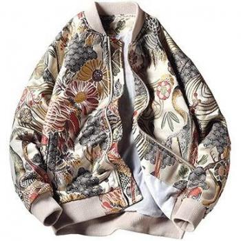Chaqueta de Calle con Bordado Floral