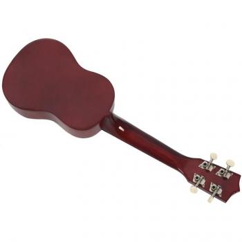 Ukulélé 21 pouces Soprano pour débutants, 4 cordes, corde et médiator inclus
