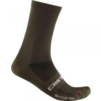 Calcetines Castelli Re-Cycle Térmicos 18 cm Verde S-M