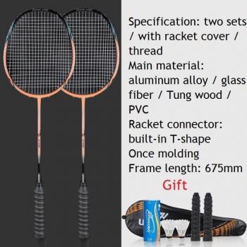 Ultra Licht Badminton Twin Racket Set – Titanium