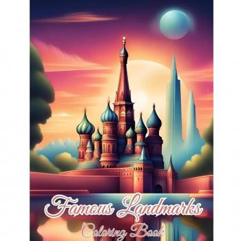 Famous Landmarks Coloring Book For Adults