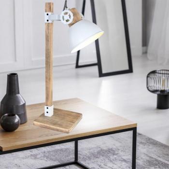 Verstellbare Holzlampe für Schreibtisch und Wohnzimmer